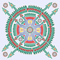 Aqua and Melon Totem Mandala